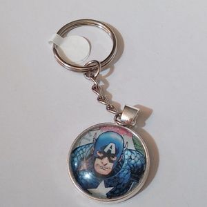 Keychain Captain America Comic Unique Handmade